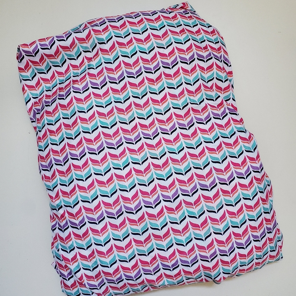 Queen Sheet Multicolor Chevron Fabric Fitted